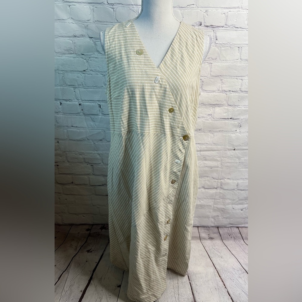 Soft Surroundings Hemp Cotton Maxi Dress Large